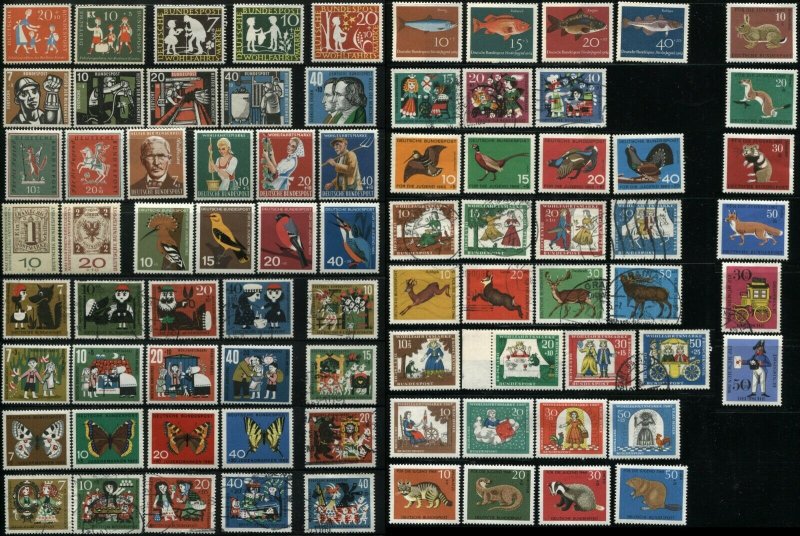 GERMANY Semi-Postal Stamps Postage Collection 1957-1967 MLH USED