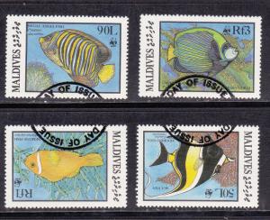 WWF Maldive Islands # 1185 / 1189, Fish, Used 