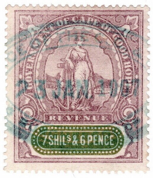 (I.B) Cape of Good Hope Revenue : Stamp Duty 7/6d (1898)