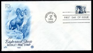 US 1949 Bighorned Sheep PCS Artcraft Variety U/A FDC