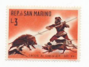 San Marino 1961 - Scott 479 MH - 3 l, Wild Boar Hunt