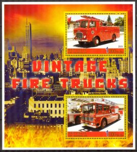 Somalia 2005 Fire Trucks (I) Sheet MNH Private