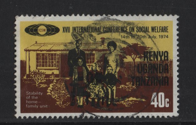 Kenya, Uganda, & Tanzania #288 used 1974 social welfare 40c