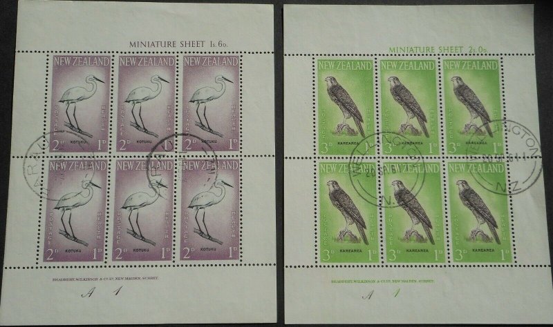 New Zealand 1961 Health Stamps Miniature Sheets set SG MS807a used