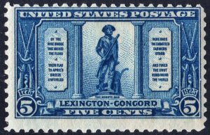 SC#619 5¢ Lexington-Concord Issue (1925) MNH