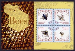 Dominica Sc# 2789 MNH Wasps & Bees (M/S)