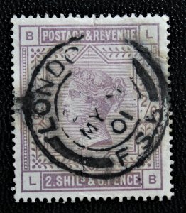 Great Britain #96 VICTORIA USED 2SH-6D 1883 Tiny Tear at Center Top