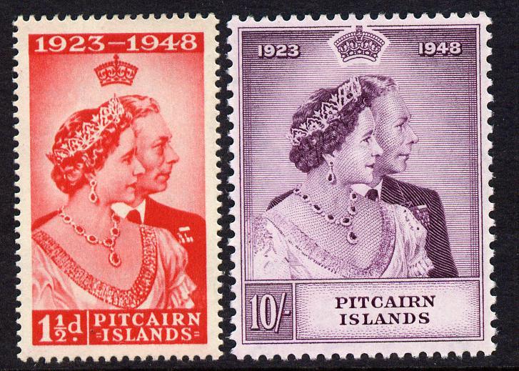 Pitcairn Islands 1949 KG6 Royal Silver Wedding perf set o...