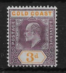 GOLD COAST SG53 1905 3d DULL PURPLE & ORANGE MTD MINT