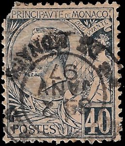 Monaco 1894 Sc 22 U f damaged corner space filler