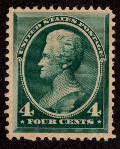 KAPPYSstamps USA SCOTT #211 1883 4c JACKSON  MINT NEVER HINGED PSE CERT  H537