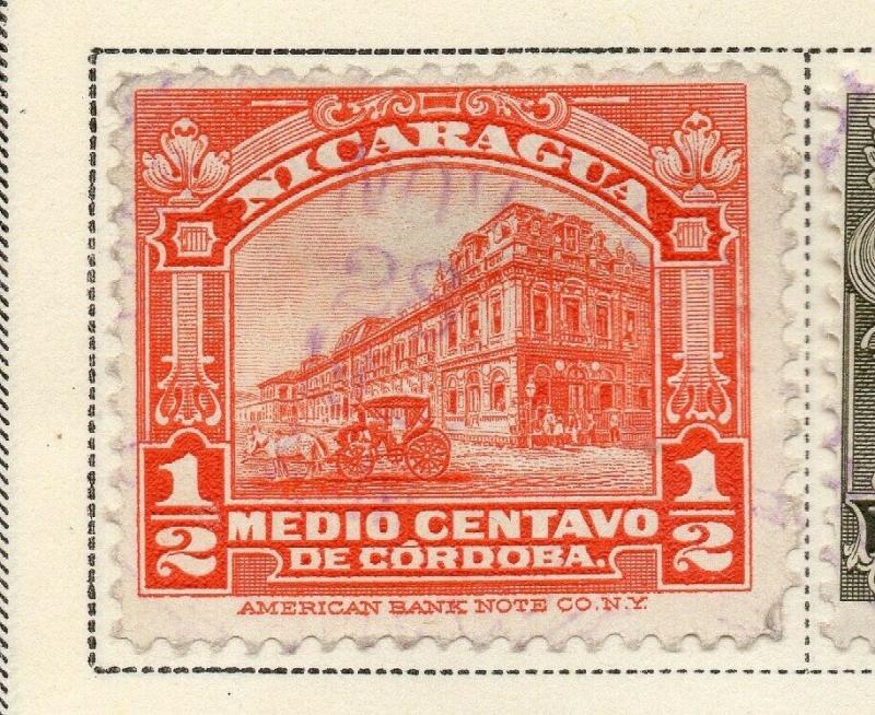 Nicaragua 1928 Early Issue Fine Used 1/2c. 323660