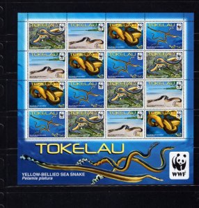 Tokelau 389a Sea Snakes MNH Mini Sheet A1c