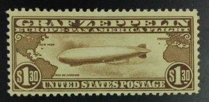 MOMEN: US STAMPS #C14 GRAF ZEPPELIN MINT OG NH LOT #73853