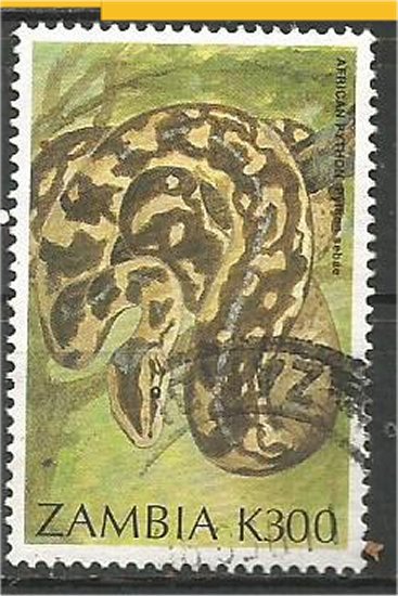 ZAMBIA , 1994, used 300k, Snakes Scott 641