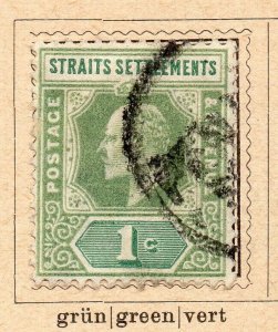 Malaya Straits Settlements 1902 Early Issue Fine Used 1c. NW-09640