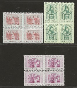 VATICAN CITY   SC# 582-84   BLK/4    FVF/MNH