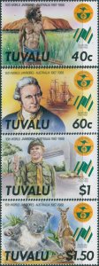 Tuvalu 1987 SG493-496 Scout Jamboree set MNH