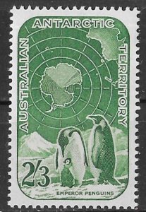 Australian Antarctic Territory 2/3 Penguin issue of 1959, Scott L5 MH