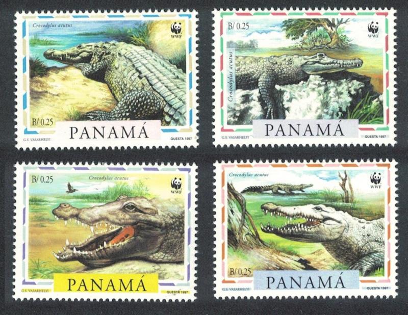 Panama WWF American Crocodile 4v SG#1590-1593 SC#846 a-d MI#1787-1790