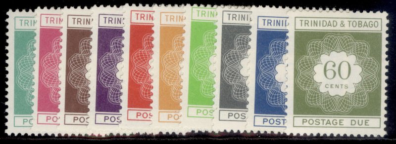 TRINIDAD & TOBAGO GVI SG D26-D33, 1947 due set ORDINARY PAPER, M MINT. Cat £32. 