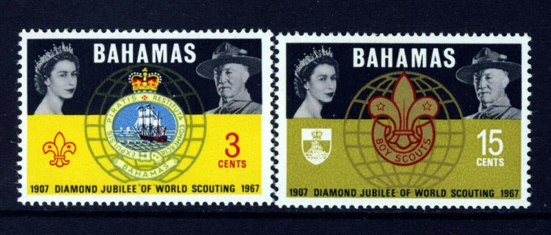 BAHAMAS QE II 1967 World Scouting Diamond Jubilee Set SG 310 & SG 311 MNH