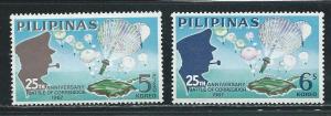 Philippines 971-2 1967 25th Corregidor set MLH