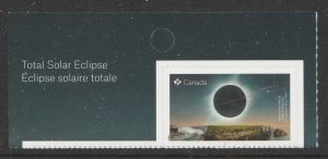 Canada 3418 Total Solar Eclipse P header single MNH 2024