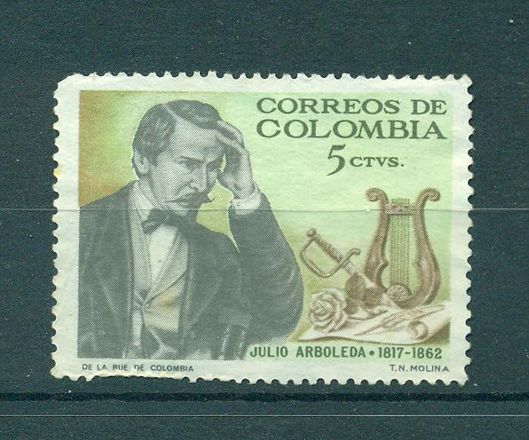 Colombia sc# 754 used cat value $.25