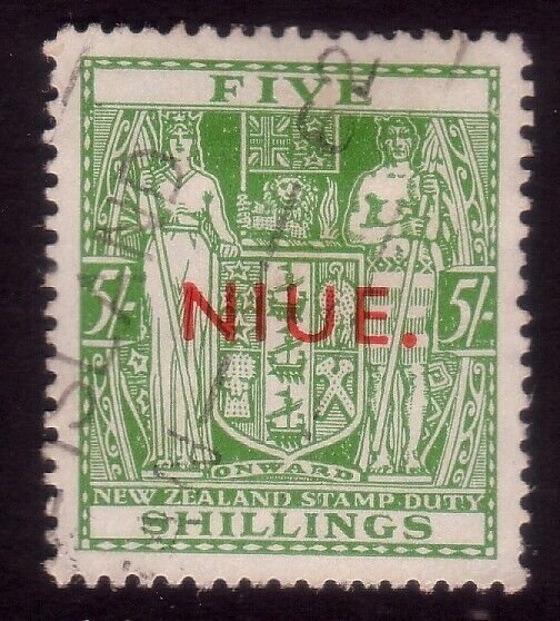 NIUE 1931 5/- Arms SG52 fine used cat £70..................................36846