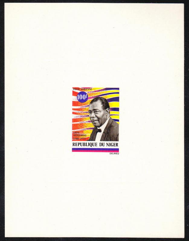 Niger Louis Armstrong Proof (Scott #C168) MNH