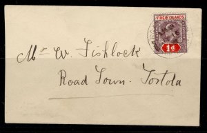 BRITISH VIRGIN ISLANDS EDVII SG55, 1908 COVER to TORTOLA.