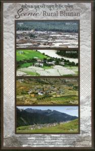 Bhutan 2017 Tourism Scenic Rural Nature Beauty Himalayan Sheetlet MNH # 9041