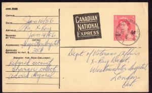 Canada # RK85b 1956 CN Railway Freight advice Lon RPO #ON266