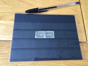 Brasil  Brazil 1850 Imperforate  Stamp pair  Ref  56855
