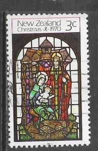 New Zealand 465: 3c Stained-glass window Invercargill Church, used, VF