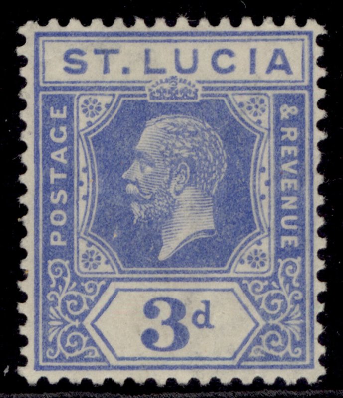 ST. LUCIA GV SG99a, 3d dull blue, M MINT. 