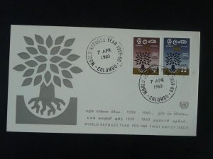 refugees year international year of refugee FDC Ceylon 1960