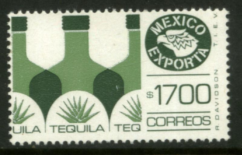 MEXICO Exporta 1596 $1700P Tequila Fosforescent Paper 13 MINT, NH. VF.