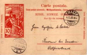 Switzerland, Government Postal Card