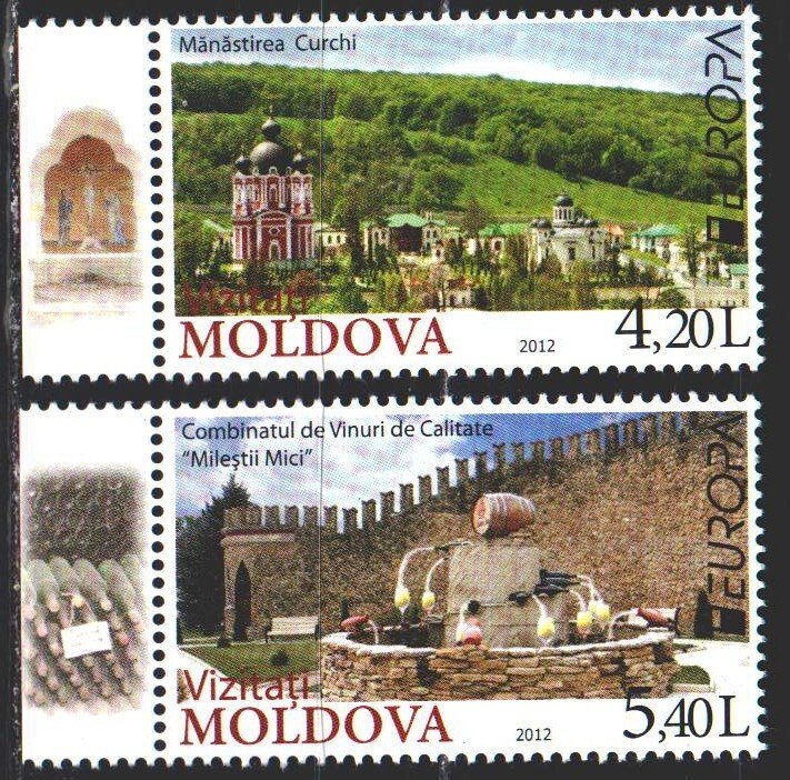 Moldova. 2012. 793-94. Tourism, monastery, europe-sept. MNH.