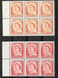 New Zealand # 289a,292a QE II Booklet Panes (2) Mint NH