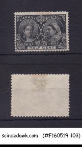 CANADA - 1897 1/2c black SCOTT#50 1V - UNUSED HINGED GUM WASHED