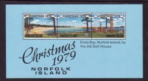 Norfolk Is.-Sc#253a-unused NH sheet-Christmas-1979-