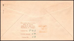 14 Aug 1945 WWII Patriotic Cover Brig-Gen Andrus Linto Sherman 1073