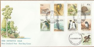 New Zealand 1988 Bird Definitives + 70c Paradise Shelduck CTO FDC