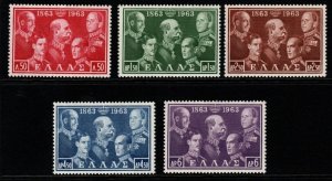 GREECE SG904/8 1963 CENTENARY OF GREEK ROYAL DYNASTY MNH