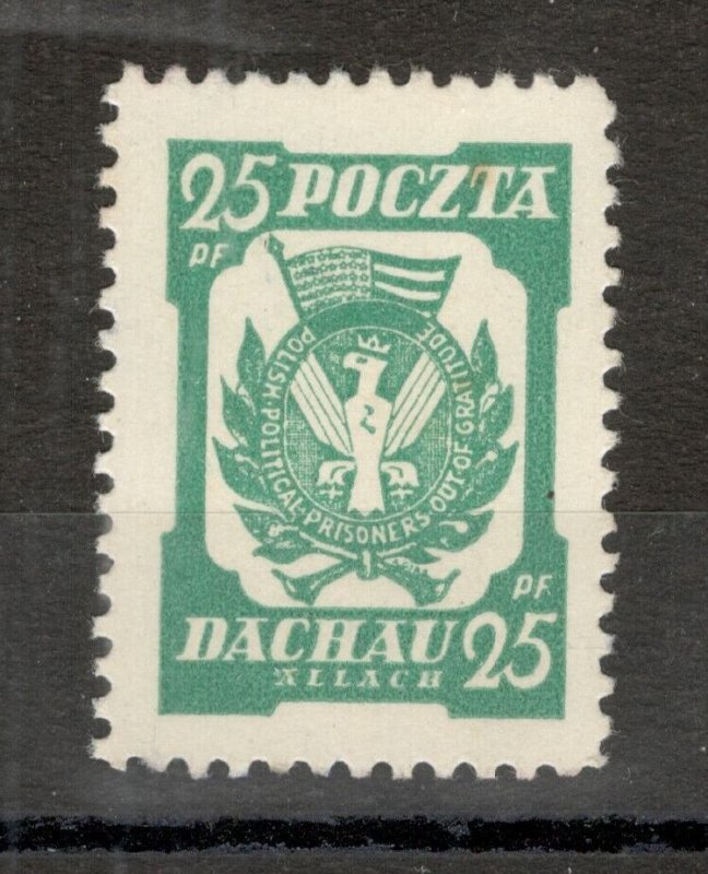 POCZTA DACHAU -POW CAMP-POSTER STAMP-POLISH POLITICAL PRISONERS OUT OF GRATITUDE