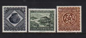 Liechtenstein #274 - #276 VF/NH Set