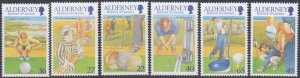 ALDERNEY Sc # 170-5 CPL MNH SET of 6 DIFF GOLF, ALDERNEY GOLF CLUB